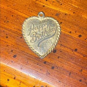 Gold Heart 'Happy Birthday' Pendant